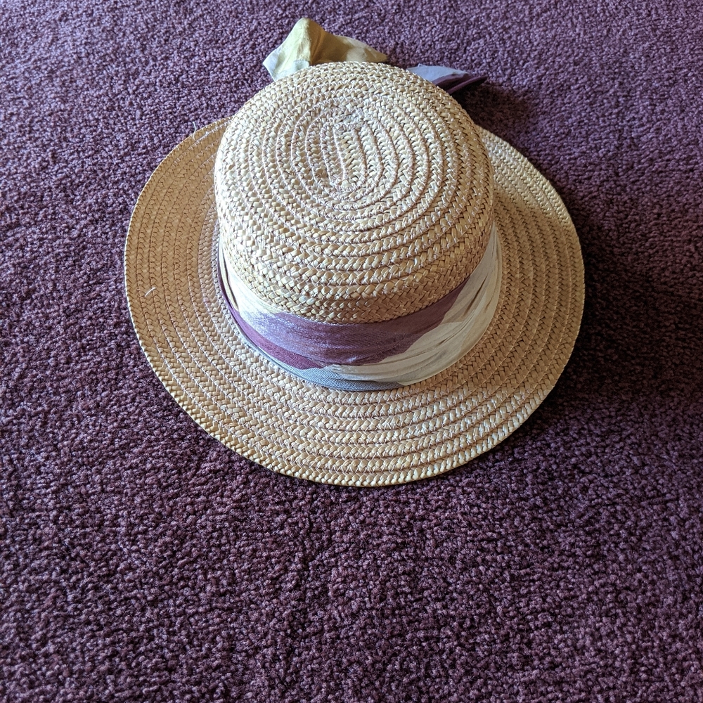 VINTAGE Italian Womens Straw Hat